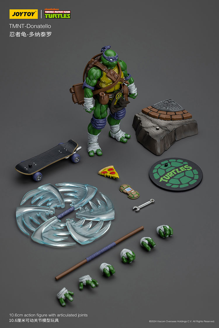 JOYTOY  TMNT-Donatello忍者龟-多纳泰罗DTURTLES106cm action figure with articulated joints10.6厘米可动关节模型玩具2024  Overseas Holdings C.V. All Rights Reserved.